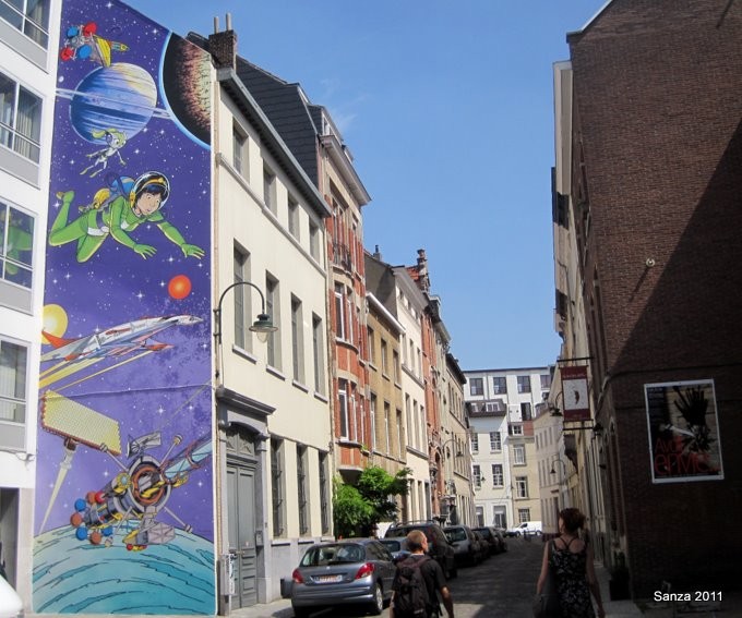 Fresque Yoko Tsuno à Bruxelles